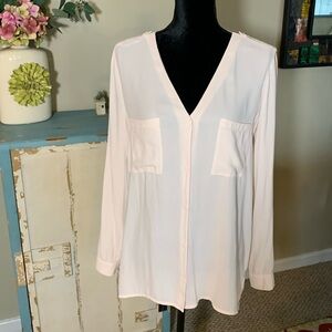 Gorgeous H&M Pale pink Hi/Lo Style Button Down Blouse. Size 10